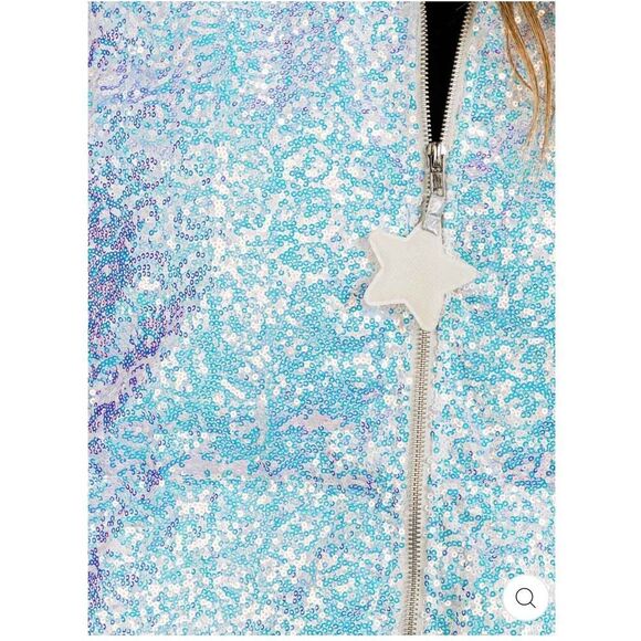 Sequin Embellished Puffer Jacket - Picture 3 of 4